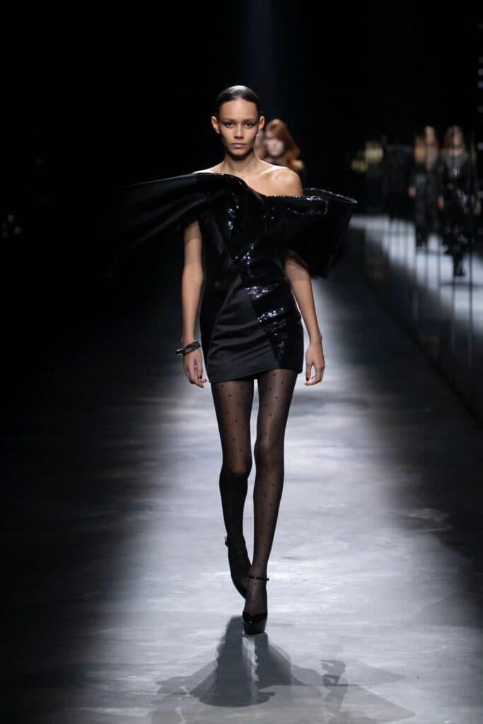 Saint Laurent runway look exemplifying the 2026 loud luxury fashion trend